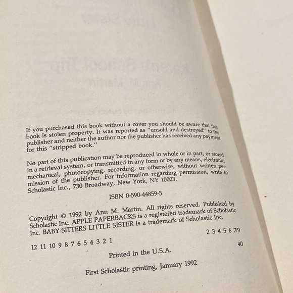 Baby-Sitters Little Sister #24: Karen’s School Trip by Ann M. Martin - Novel - Picture 5 of 8